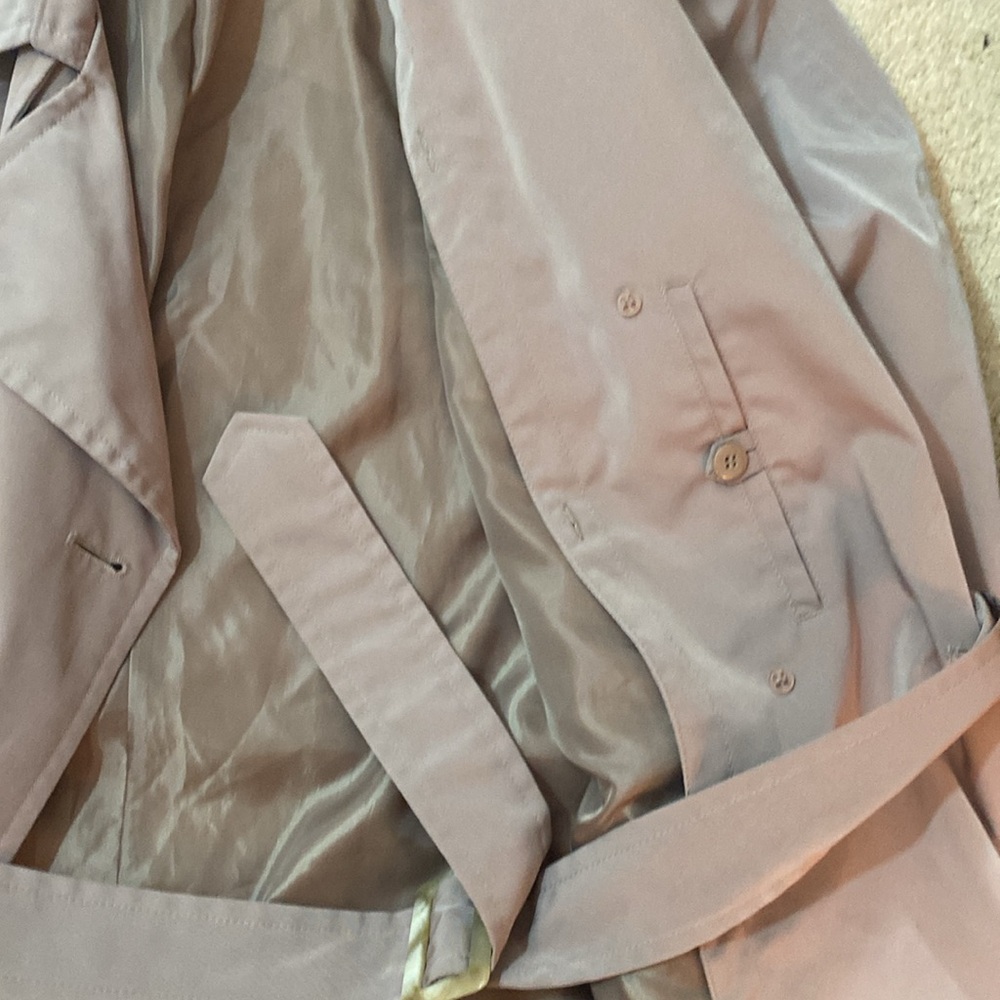 Vintage Fleet Street Trench coat raincoat size 14 belted - Picture 12 of 14